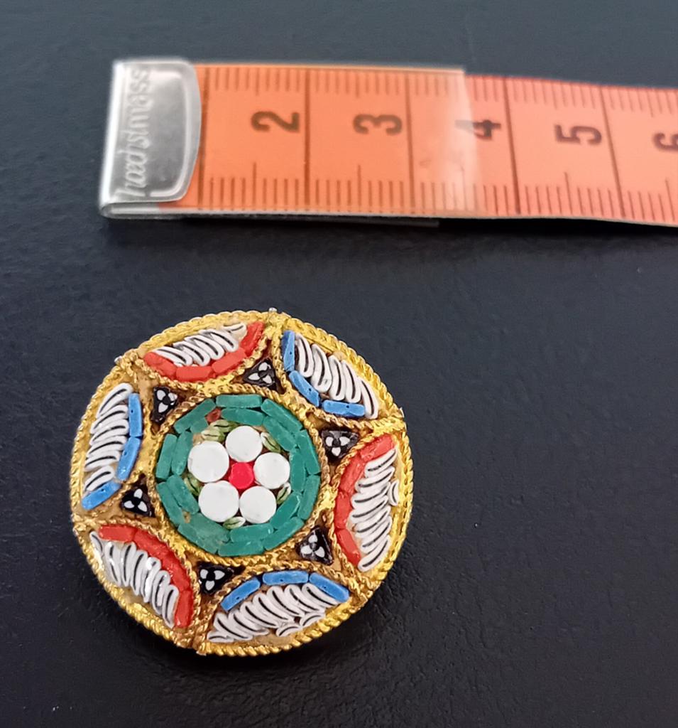 Mooie Italiaanse micro mozaïek broche, Ophalen of Verzenden, Overige materialen