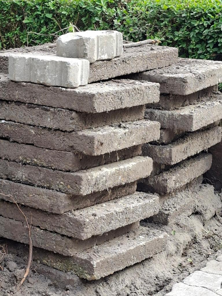 Grindtegels 40x60 (+/20 stuks), Tuin en Terras, Ophalen of Verzenden, Gebruikt, Beton, Terrastegels