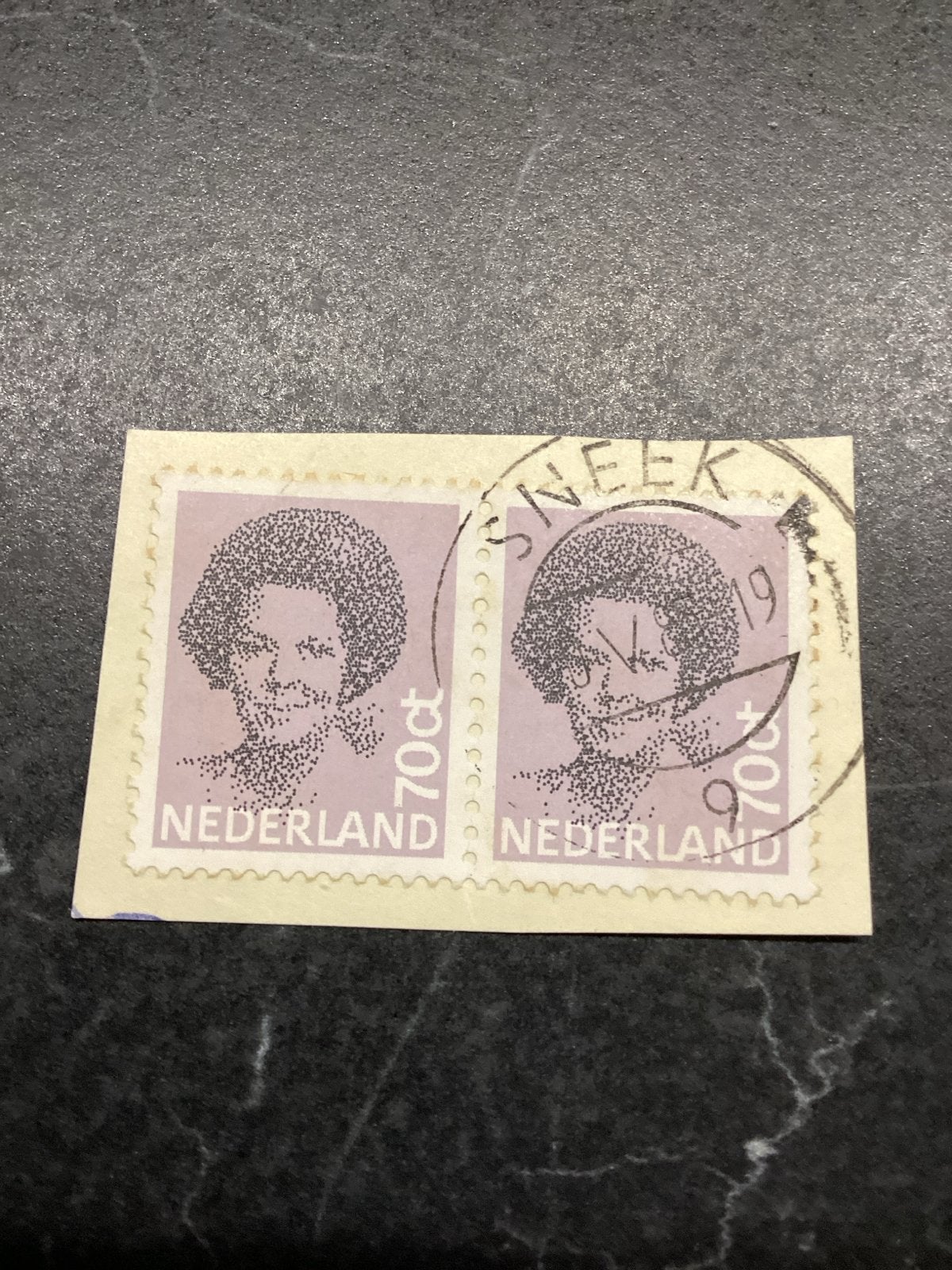 Nederlandse postzegels Juliana 70ct gestempeld Sneek, Postzegels en Munten, Ophalen of Verzenden, Na 1940, Gestempeld