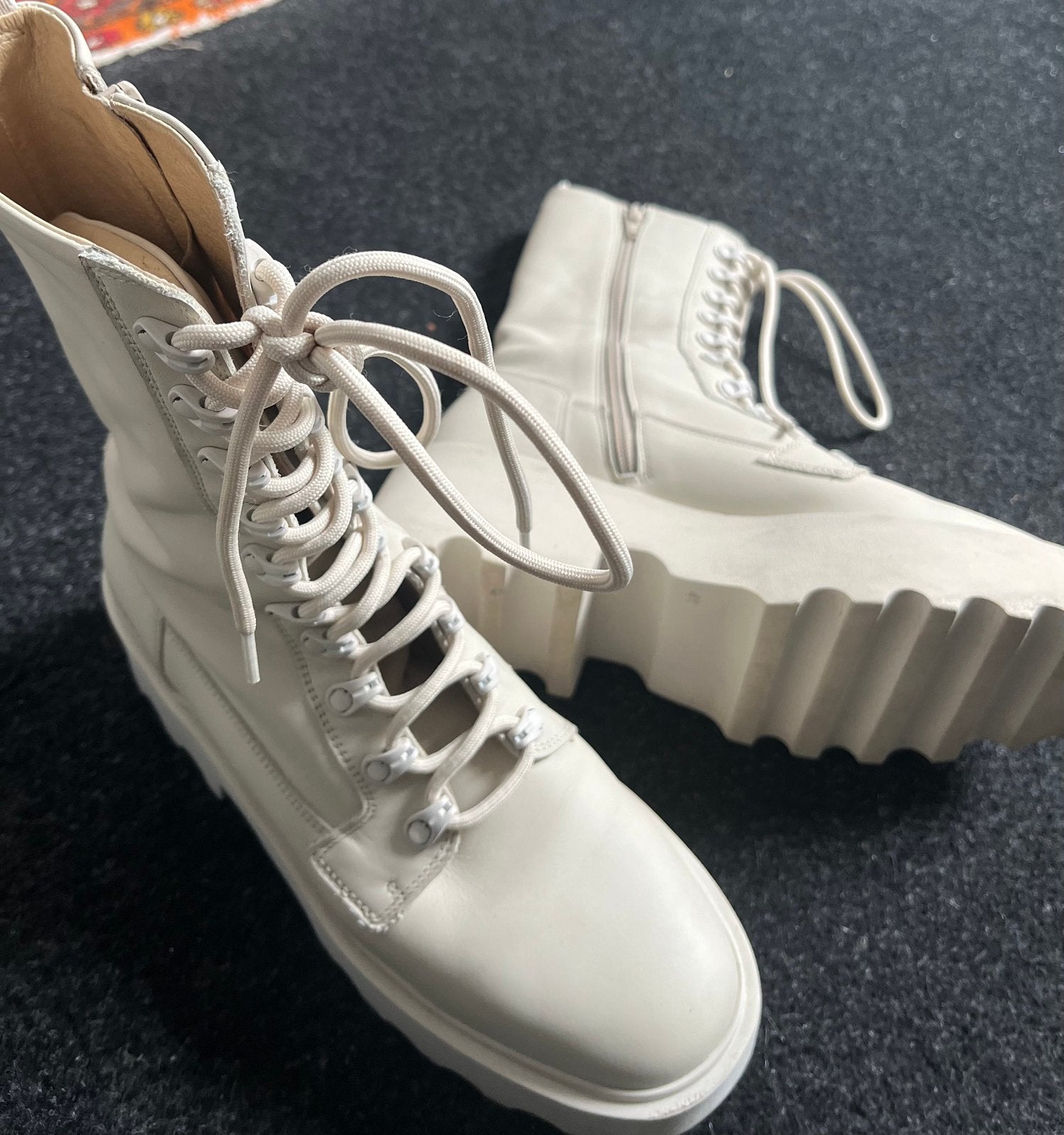 Maat 41 NUBIKK nieuwe leren roomwitte laarsjes mt 41, Ophalen of Verzenden, Zo goed als nieuw, Bruin, Boots