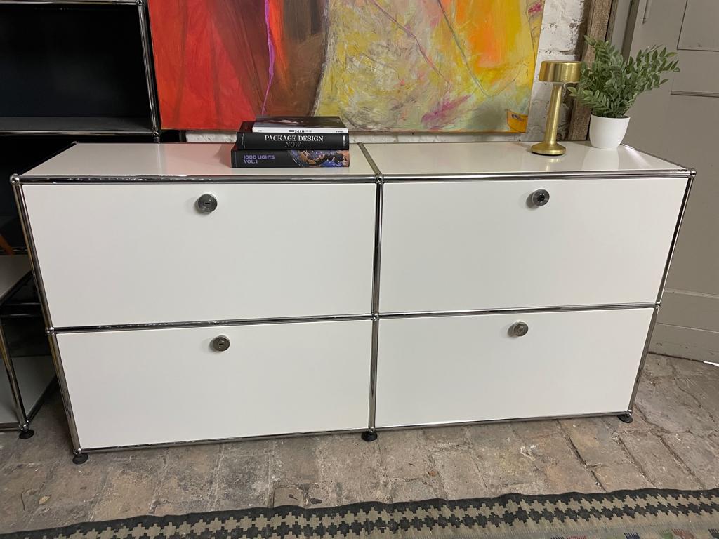USM Haller dressoir wit, Gebruikt, 100 tot 150 cm, Ophalen of Verzenden, Metaal