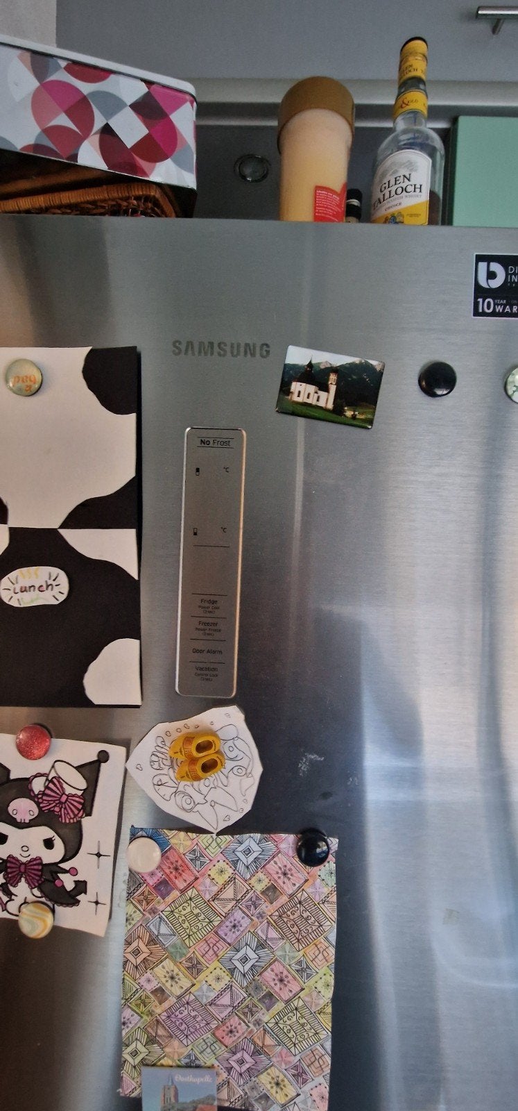 Samsung Koel-vriescombinatie - RVS - No Frost, Witgoed en Apparatuur, Koelkasten en IJskasten, Gebruikt, 200 liter of meer, Met aparte vriezer