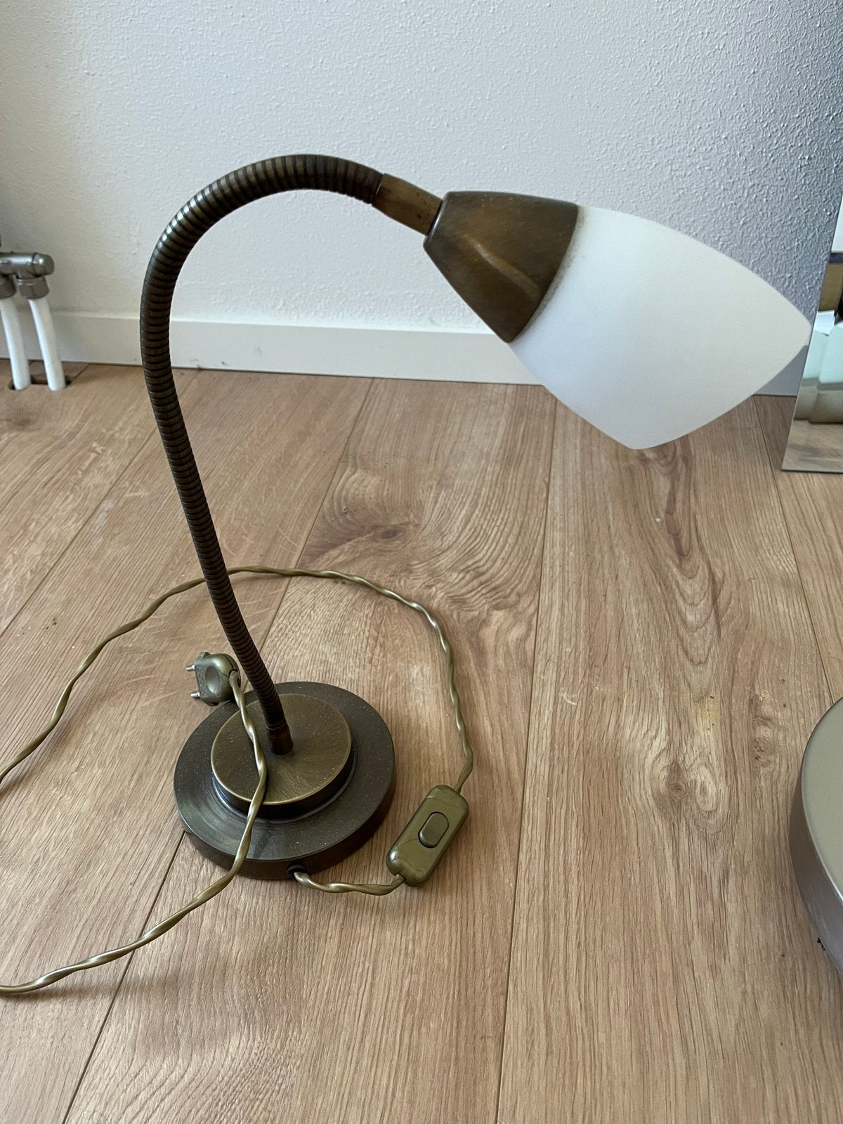 Vintage bureaulamp of nachtkastlampje met flexibele arm, Ophalen, Bureaulamp, Vintage