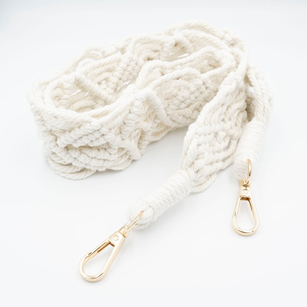 Witte boho macrame camerariem 100 cm — nieuw, Ophalen of Verzenden, Nieuw