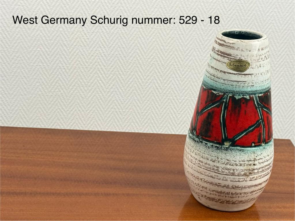Vintage West Germany Schurig Vaas 529-18 Fat Lava, Ophalen of Verzenden