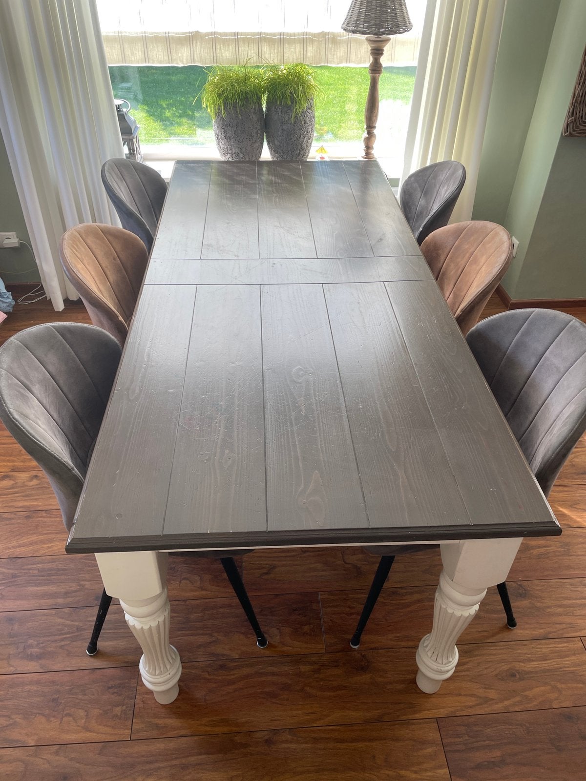 Eetkamertafel kamertafel 90 x 200 cm, Ophalen of Verzenden, Gebruikt, 4 tot 6 stoelen
