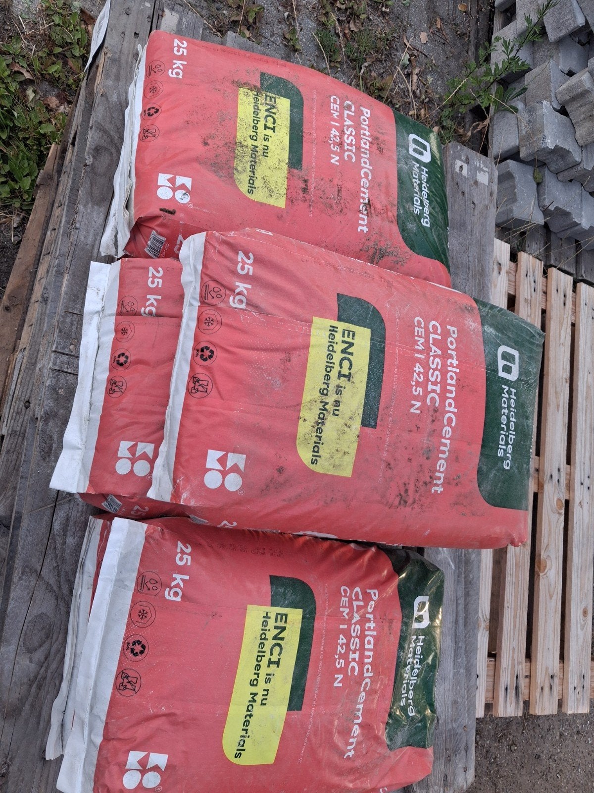 Portlandcement Heidelberg Materials - 7 zakken à 25 kg, Ophalen of Verzenden