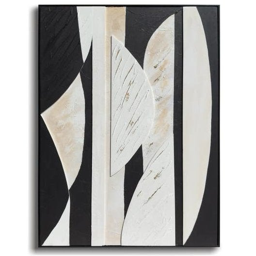 NIEUW: Uniek handgemaakt 3D kunstwerk 100 x 140 cm, Ophalen, Abstract, 3D-effect, Gemengde techniek