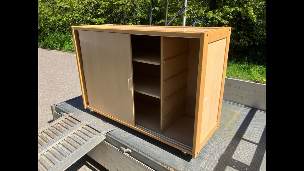 Schilte Schuifdeur Kast schoolkast, Gebruikt, 100 tot 150 cm, Meerdere deuren, Ophalen of Verzenden