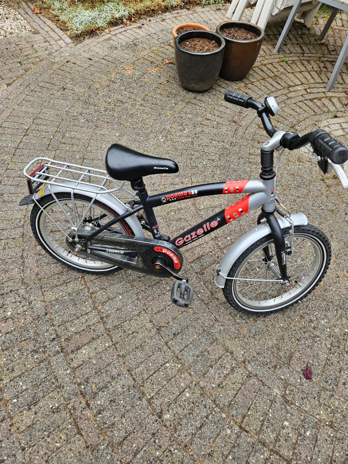 Gazelle Poema jongens kinderfiets 16 inch, Ophalen, Terugtraprem, Gazelle, 16 tot 20 inch