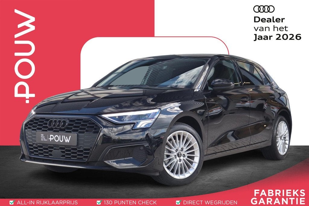 Audi A3 Sportback 30 TFSI 110pk S-tronic Advanced edition |, Auto's, Audi, 12 maanden, Stof, Gebruikt, Zwart