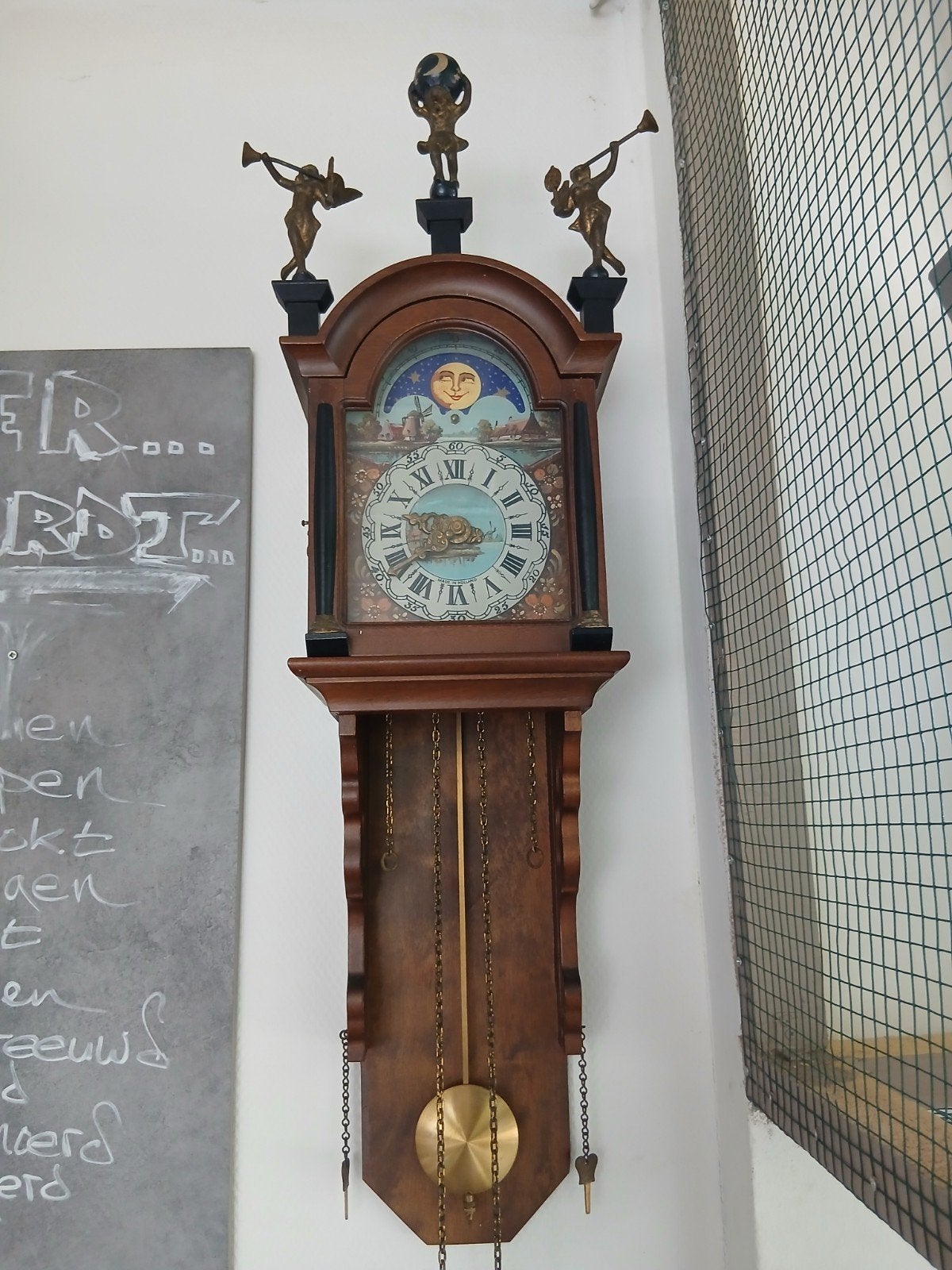 antieke klok, Ophalen