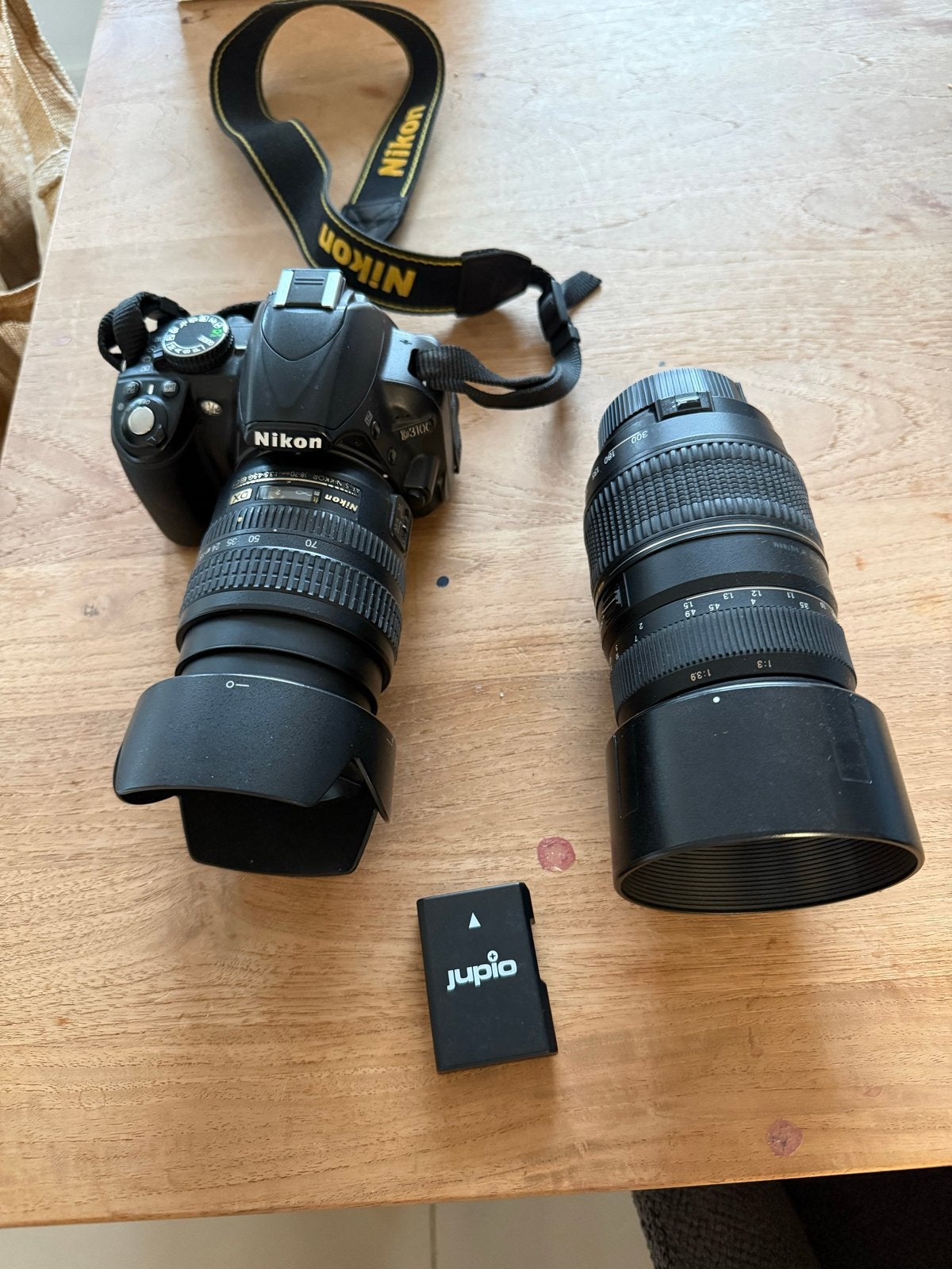 Nikon D3100 spiegelreflexcamera met 2 lenzen, Audio, Tv en Foto, Fotocamera's Digitaal, Ingebouwde flitser, Spiegelreflex, Zo goed als nieuw