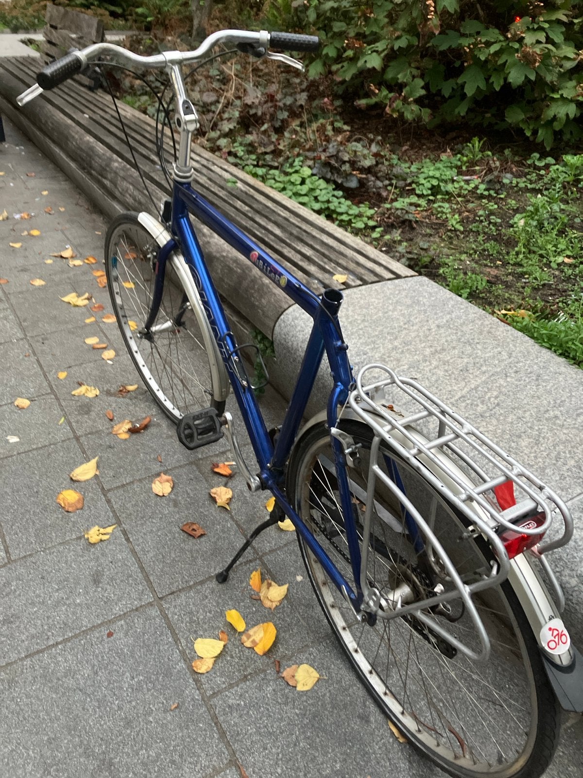 Blauwe herenfiets Giant, Overige merken, Gebruikt, Velgrem, Versnellingen