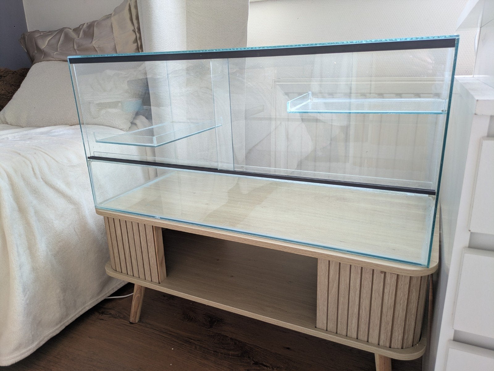 Glazen terrarium, Ophalen, Zo goed als nieuw, Terrarium of Paludarium