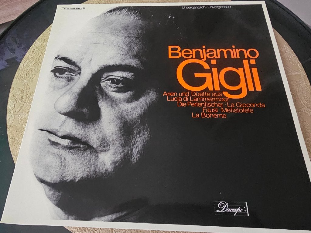 Beniamino Gigli – Arien und Duette, Cd's en Dvd's, Ophalen of Verzenden, Zo goed als nieuw, 12 inch