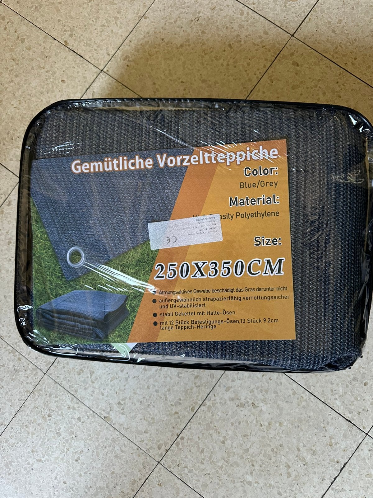 Grondzeil vloermat camping, Caravans en Kamperen, Kampeeraccessoires, Ophalen, Zo goed als nieuw