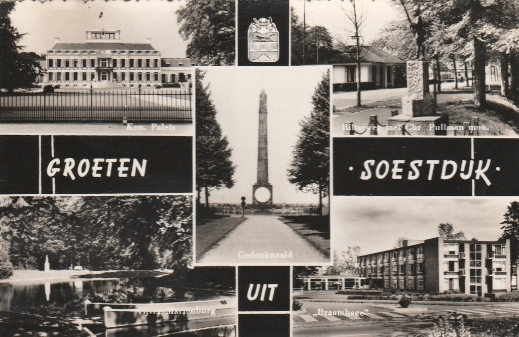 SOESTDIJK Paleis Vijver Naald Monument Braamhage Groeten, Verzamelen, Verzenden, 1960 tot 1980, Gelopen, Utrecht