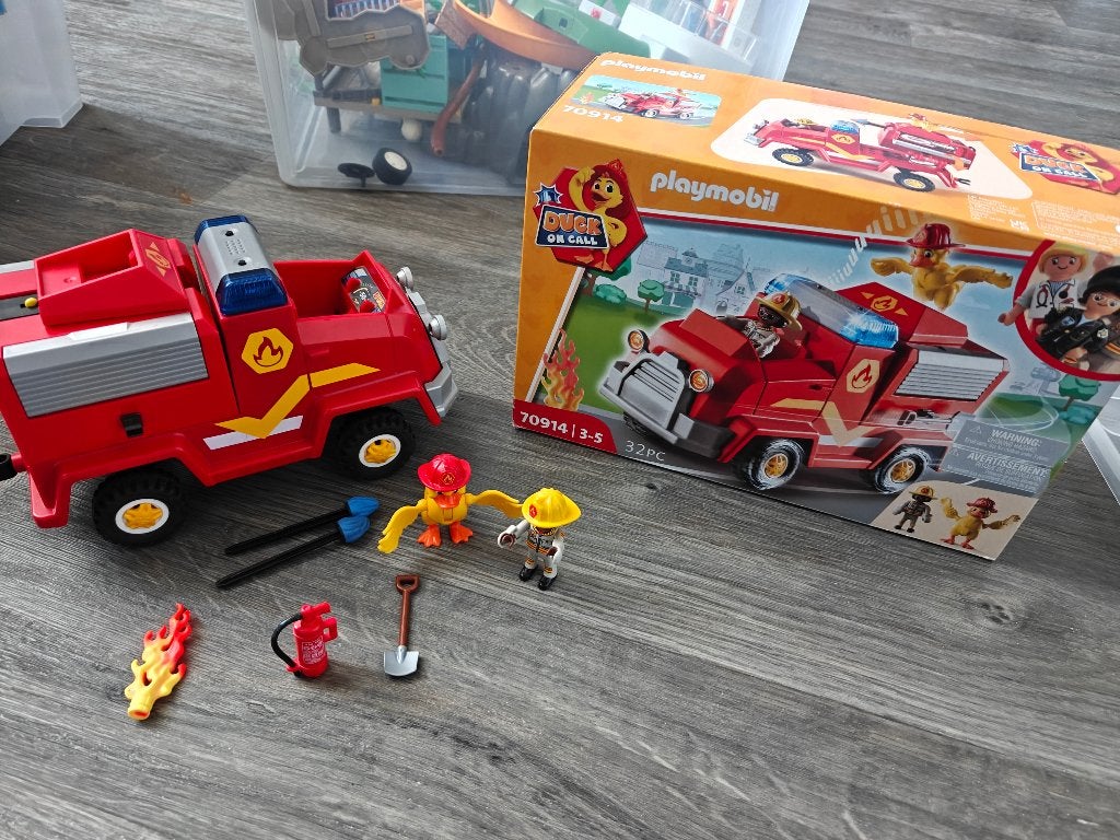Playmobil duck on call brandweer, Gebruikt, Complete set, Voertuig, Ophalen of Verzenden