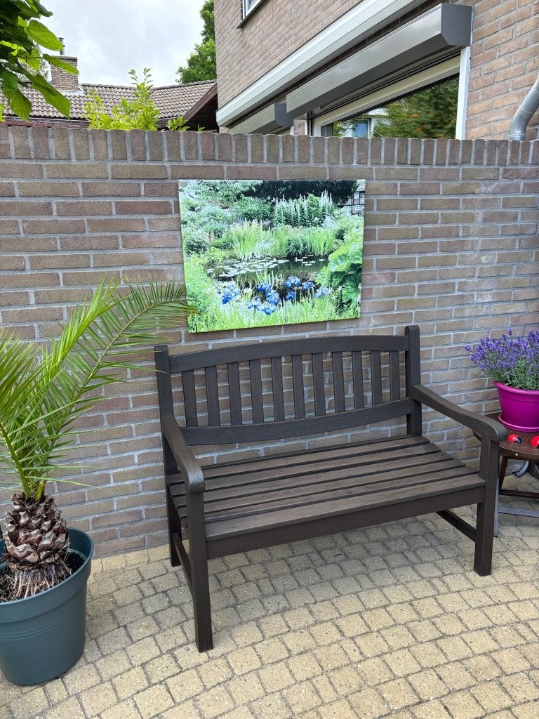 Te koop: Hardhouten tuinbank, Tuin en Terras, Tuinbanken, Ophalen, Gebruikt, Hout