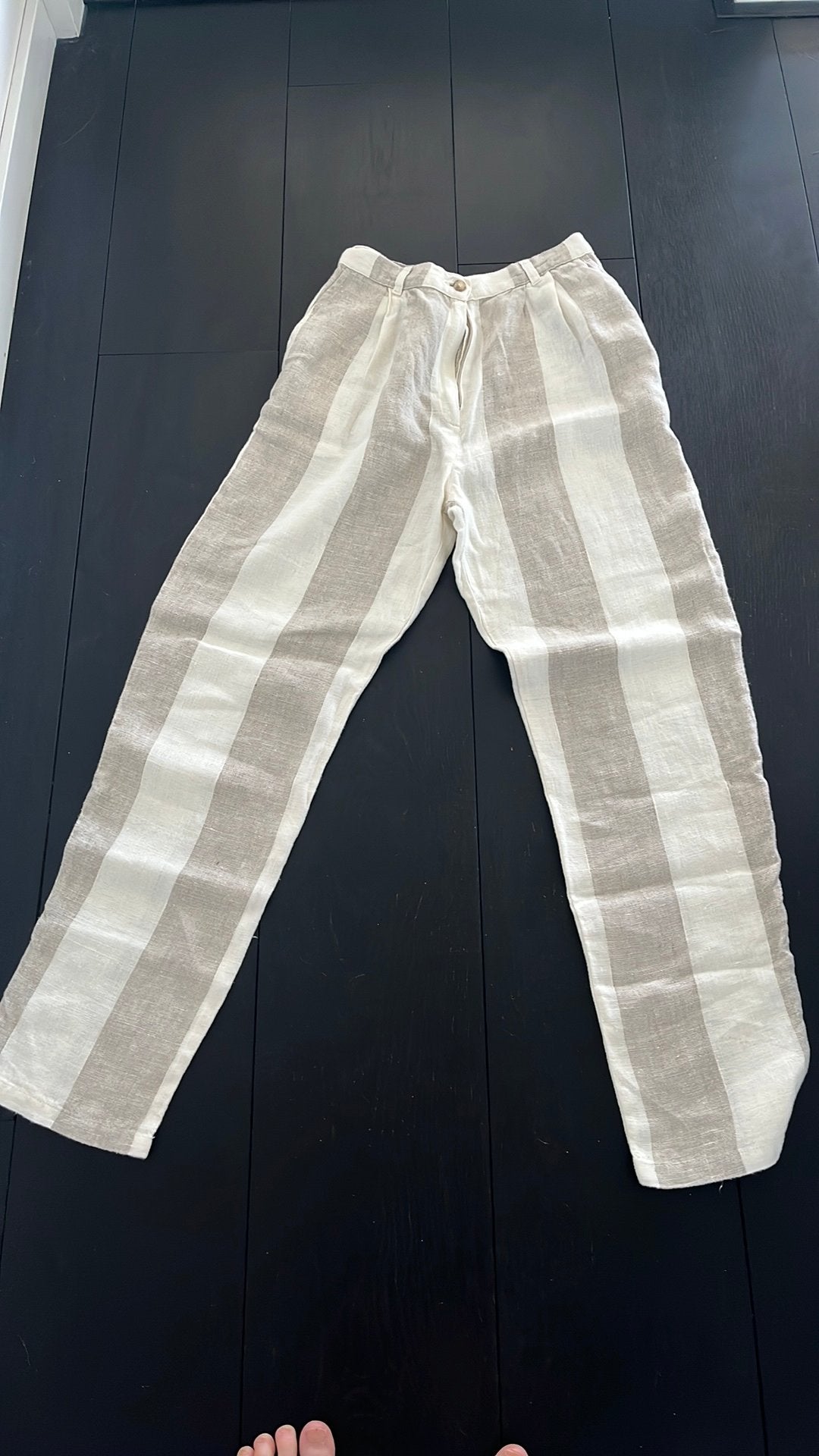 Linnen broek Ivan Grundahl, valt als 36/38, Kleding | Dames, Broeken en Pantalons, Verzenden, Nieuw, Wit, Lang