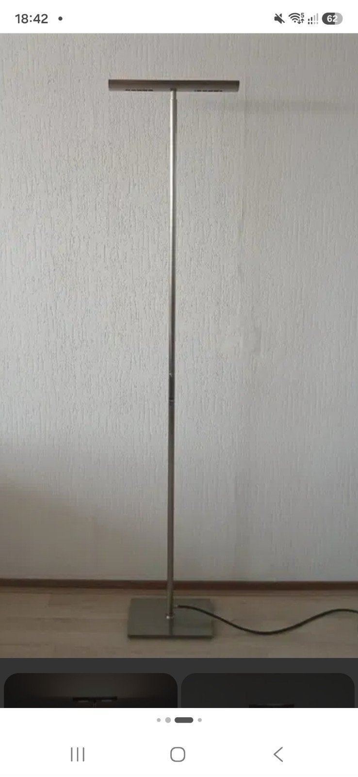 Moderne Halogeen Design Vloerlamp Estiluz P-2455, Ophalen, Overige fittingen, Zo goed als nieuw, Metaal