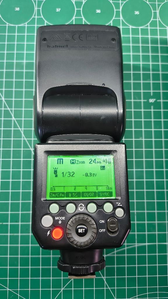 Nikon flitser Hahnel Modus 600 RT, Ophalen of Verzenden, Zo goed als nieuw, Nikon, Kantelbaar