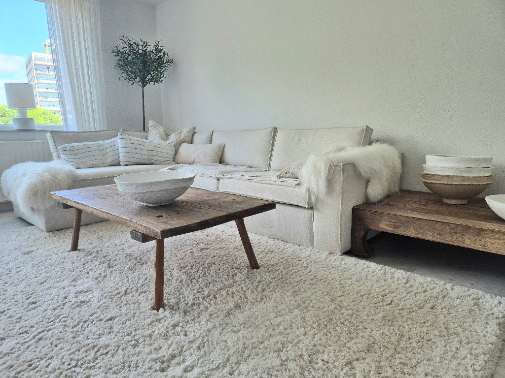 Oude authentieke slagerstafel salontafel Aura Peeperkorn, Ophalen, 100 tot 150 cm, 50 tot 100 cm, Zo goed als nieuw