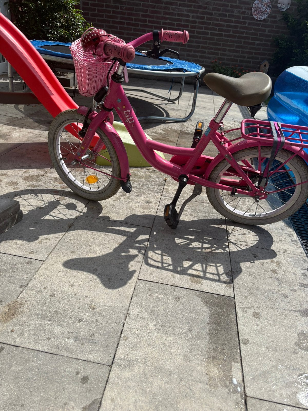 Te koop meisjesfiets 12 inch, Ophalen, Terugtraprem, Gebruikt, 14 inch of minder