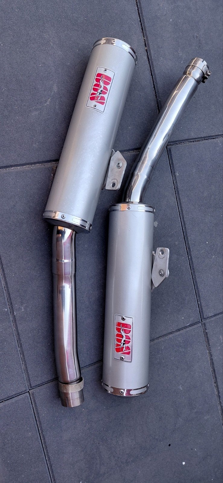 Set van 2 BOS uitlaten voor motorfiets, niet voor weggebruik, Motoren, Ophalen of Verzenden, Gebruikt
