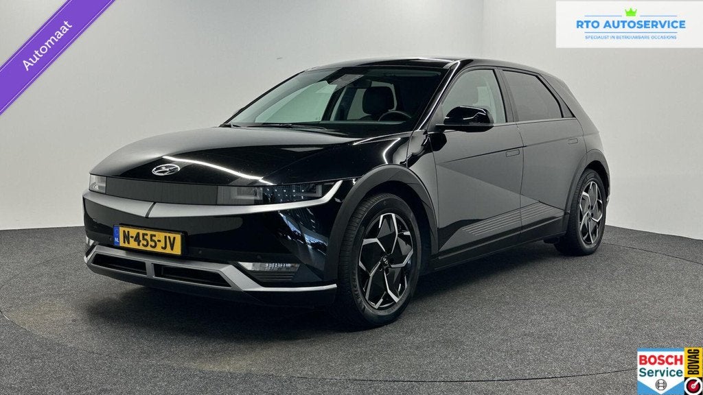 Hyundai IONIQ 5 Connect+ 73kWh LEER CAMERA STUUR/STOEL VERWA, Auto's, Hyundai, Automaat, Gebruikt, Zwart, Met garantie (alle)