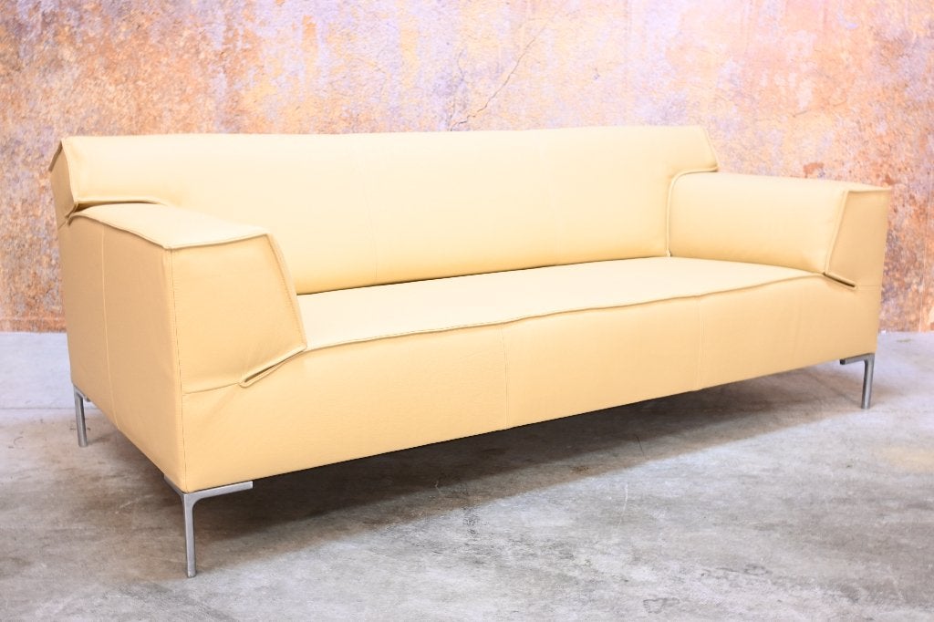 NIEUW beklede leren Design on Stock Bloq bank, Design on Stock, 75 tot 100 cm, Ophalen of Verzenden, Rechte bank