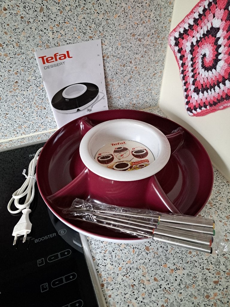 Nieuwe Tefal elektrische (chocolade)fondue – 6 pers, Ophalen of Verzenden, Nieuw, Elektrisch, Fondueset
