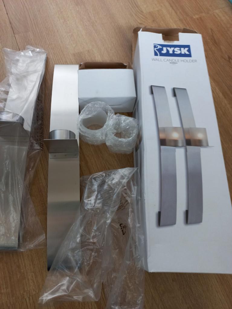 Wand kaarsenhouders set van 2 jysk, Ophalen of Verzenden, Nieuw, Overige materialen, Minder dan 25 cm