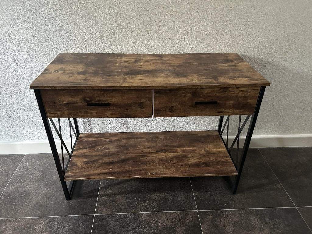 Industriële sitetable, Huis en Inrichting, Ophalen, Gebruikt, 100 tot 150 cm, 25 tot 50 cm