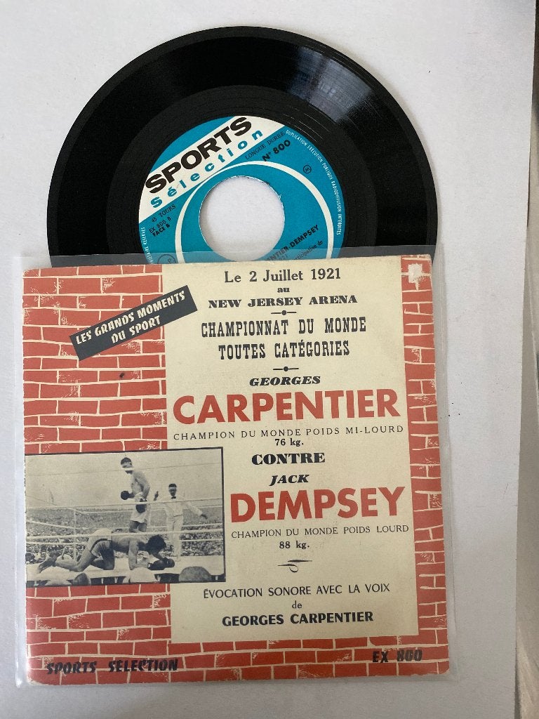 Box single Georges Carpentier vs Jack Dempsey, Overige genres, 7 inch, Zo goed als nieuw, Fotohoes