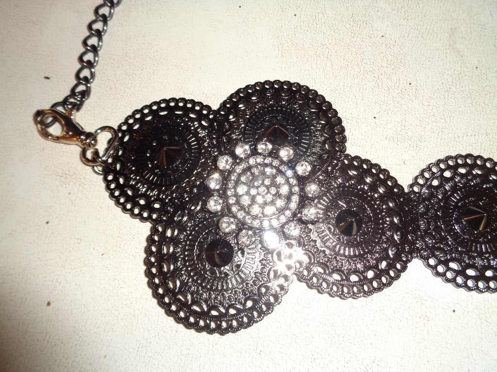 Zilveren riem met grote gesp, Overige kleuren, Verzenden, Nieuw, 5 cm of meer
