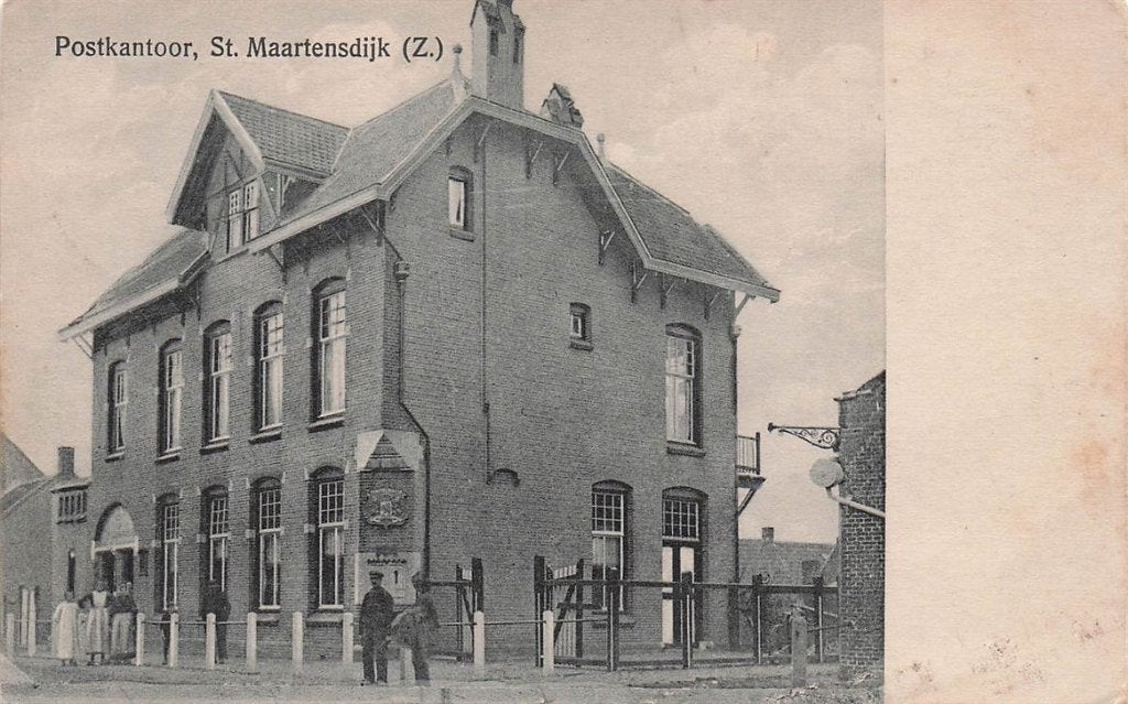 703-155-041 Postkantoor St Maartensdijk (Z.), Verzamelen, Ansichtkaarten | Nederland, Verzenden, Voor 1920, Zeeland
