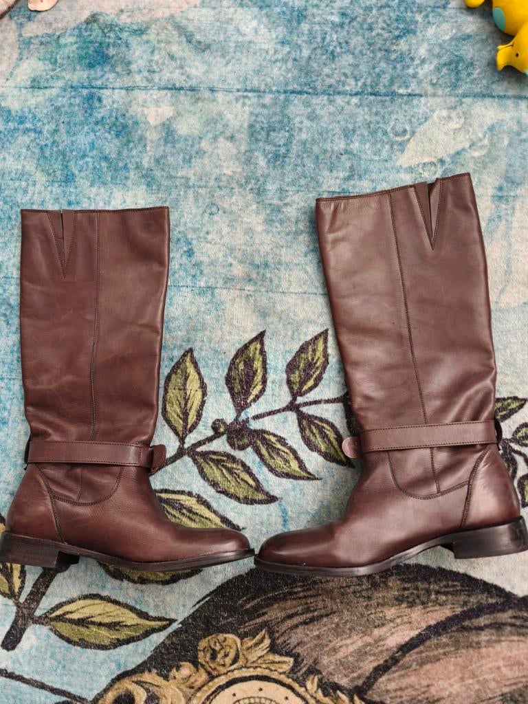 Lederen Laarzen Vero Cuoio Maat 41, Kleding | Dames, Schoenen, Hoge laarzen, Vero Cuoio, Bruin, Ophalen of Verzenden