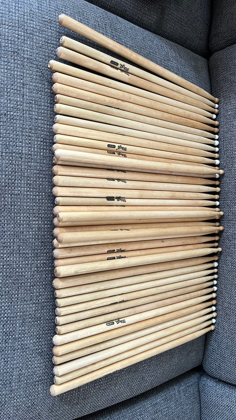 40 drumstokken Stagg, Muziek en Instrumenten, Ophalen, Gebruikt, Overige merken