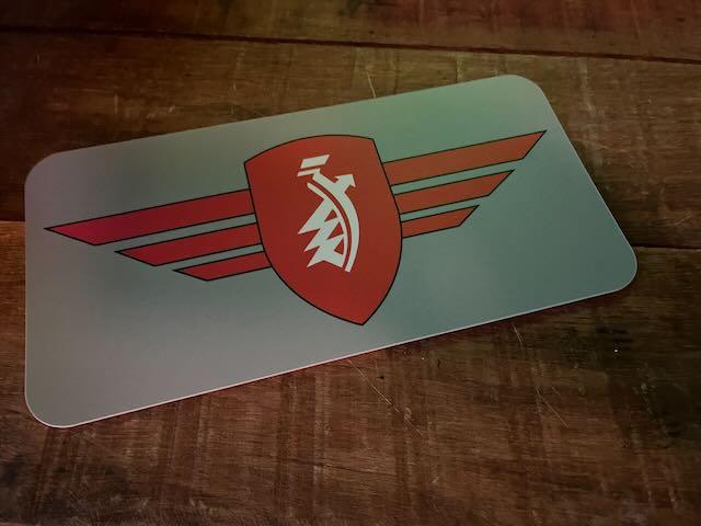 Zundapp  - reclamebord kunststof 30x15cm..jpeg, Ophalen of Verzenden, Zo goed als nieuw, Auto's