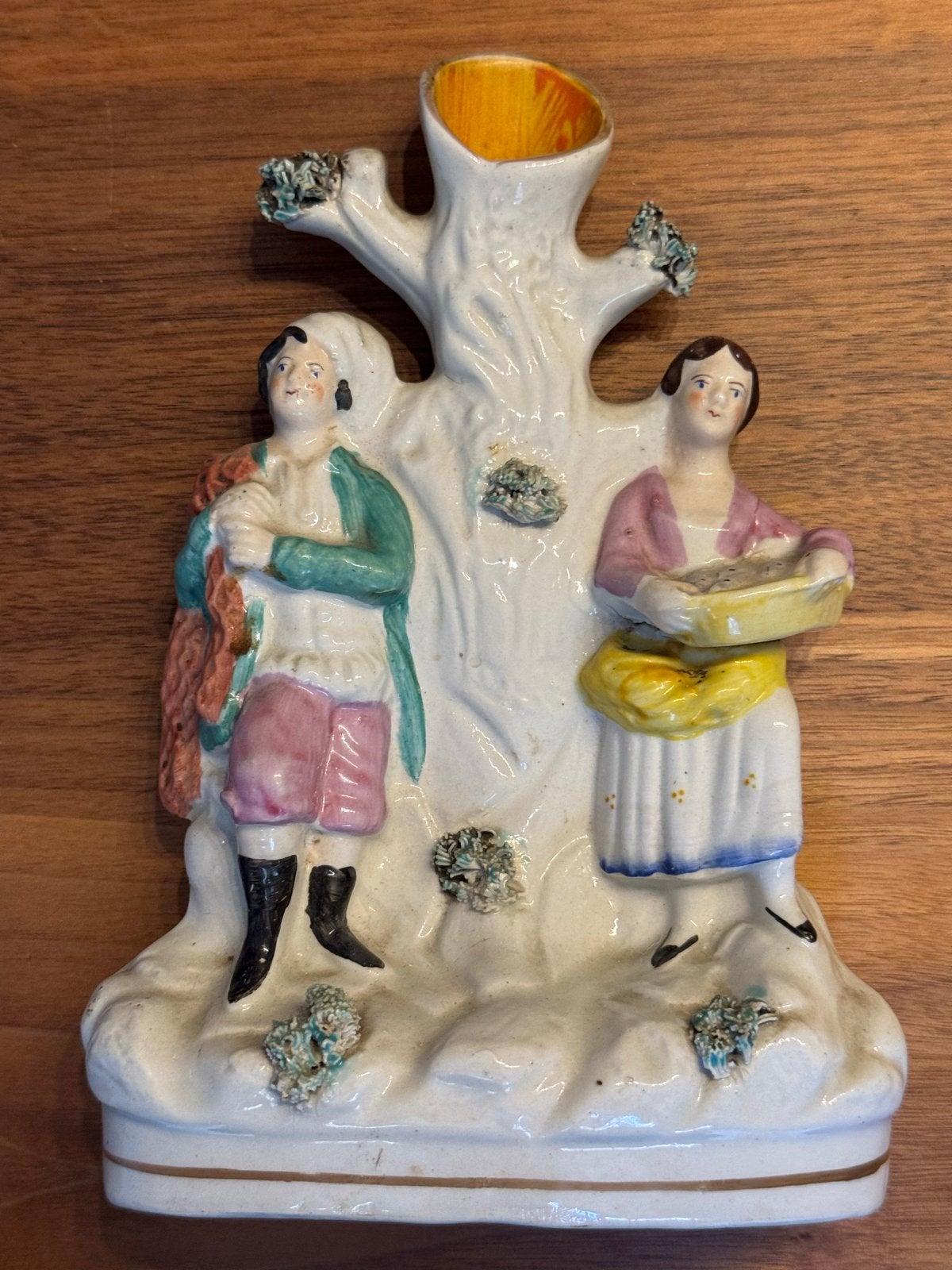 Staffordshire "Fish Sellers" spillvaas, ca. 1860-1870, Ophalen of Verzenden