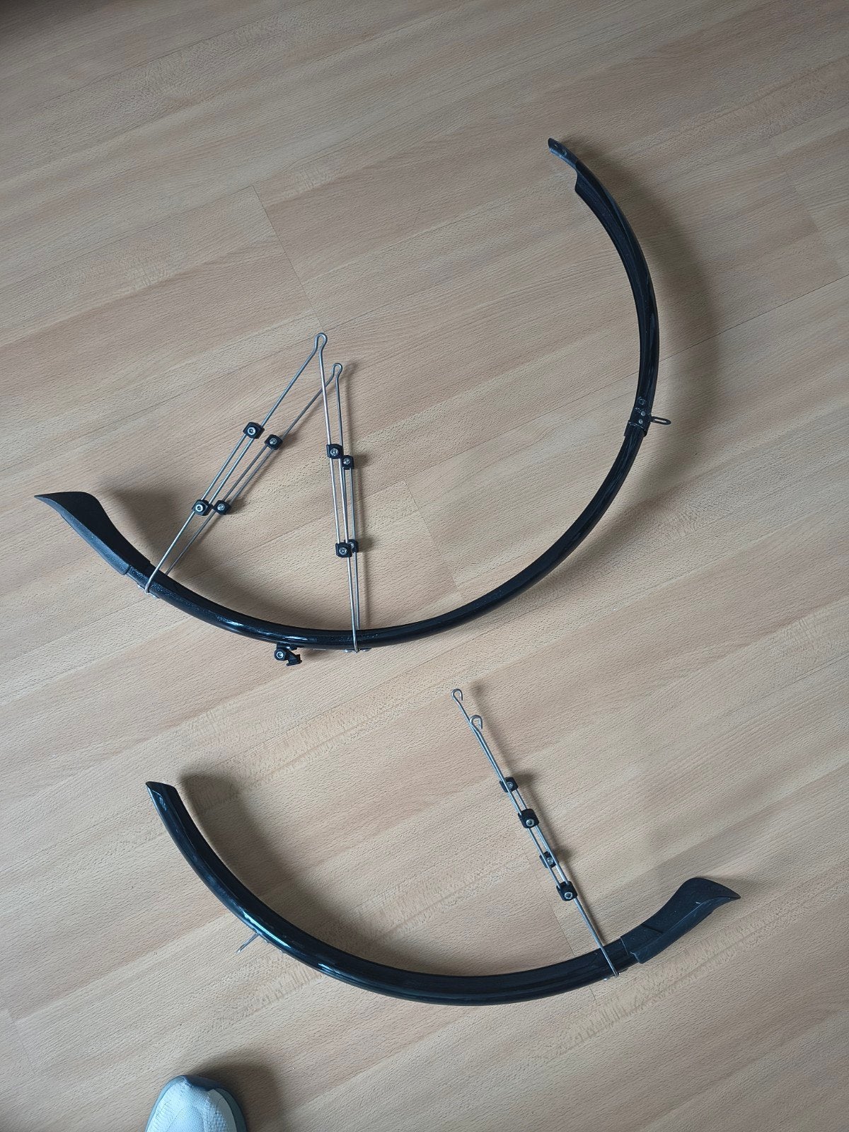 Zwarte fiets spatborden set - Zo goed als nieuw, Ophalen, Elektrische fiets, Spatbord, Kunststof