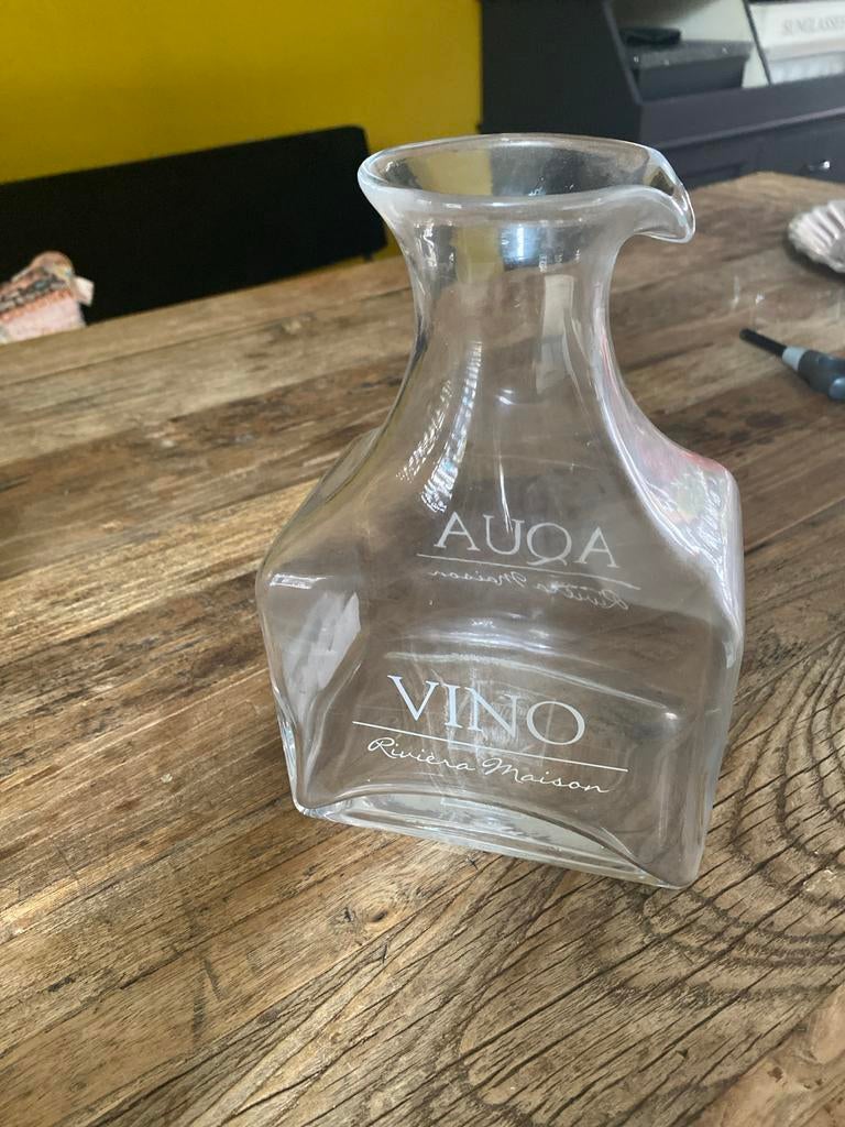 Rivièra Maison Karaf Aqua Vino, Huis en Inrichting, Woonaccessoires | Vazen, Ophalen of Verzenden, Zo goed als nieuw, Overige kleuren
