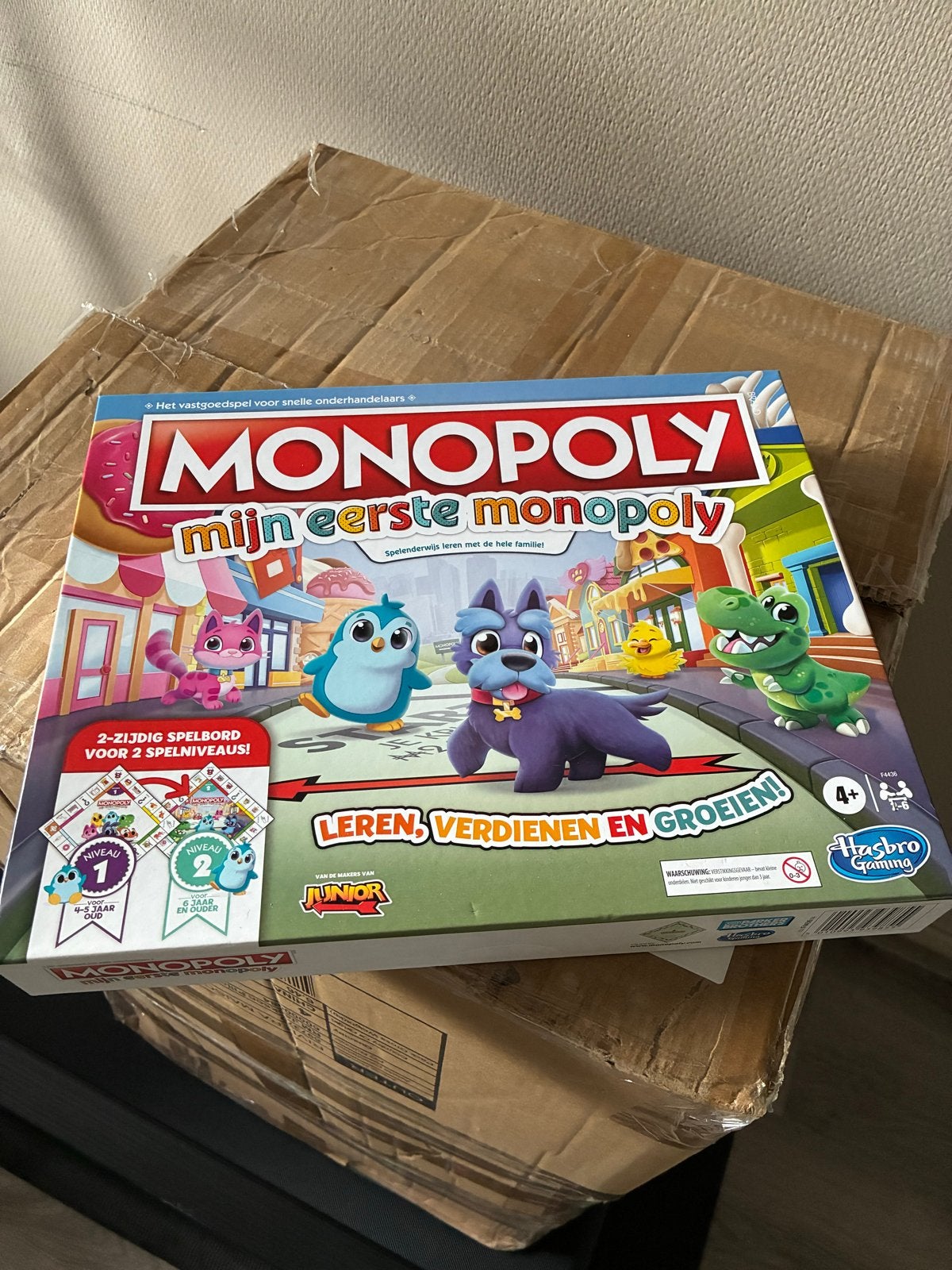 Monopoly Mijn Eerste Monopoly - Nieuw in verpakking, Hobby en Vrije tijd, Een of twee spelers, Ophalen, Nieuw