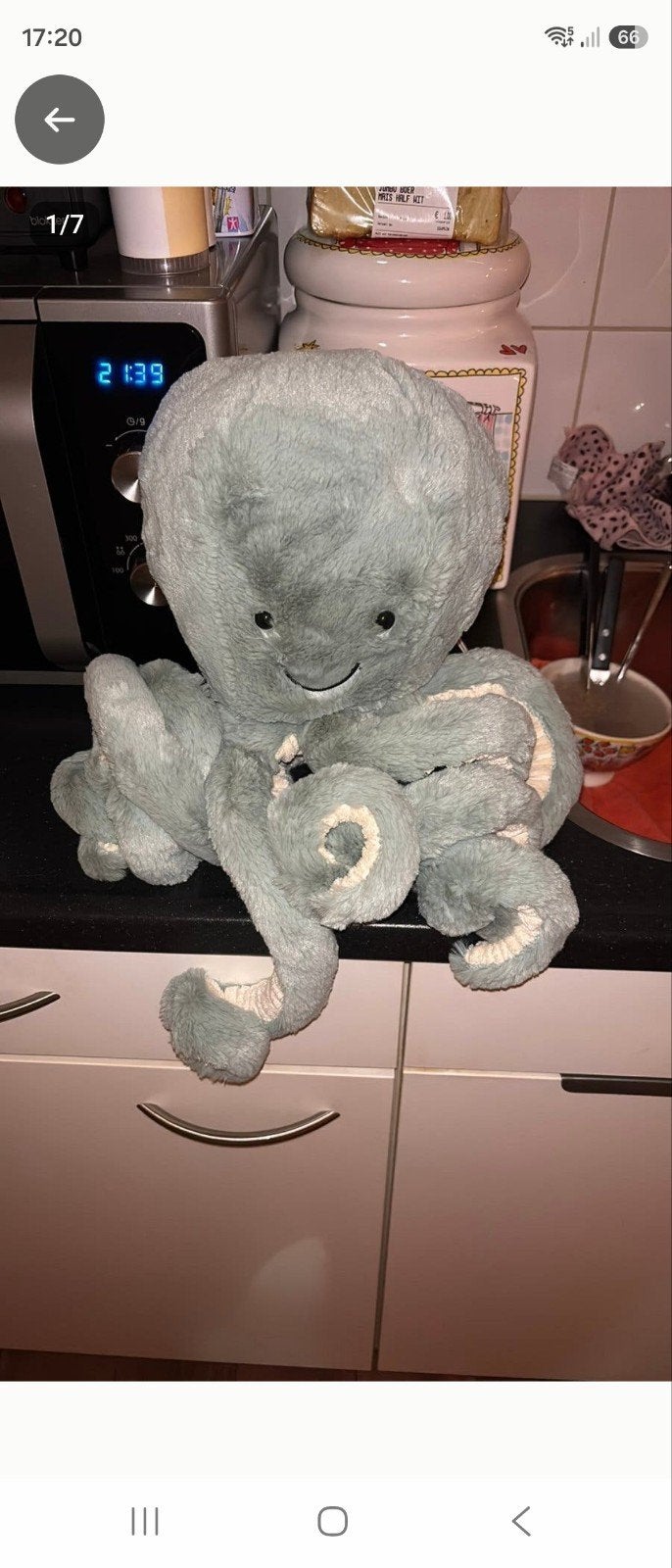 Nieuw Jellycat Odyssey Octopus Large Groen, Ophalen, Overige karakters, Overige typen, Nieuw