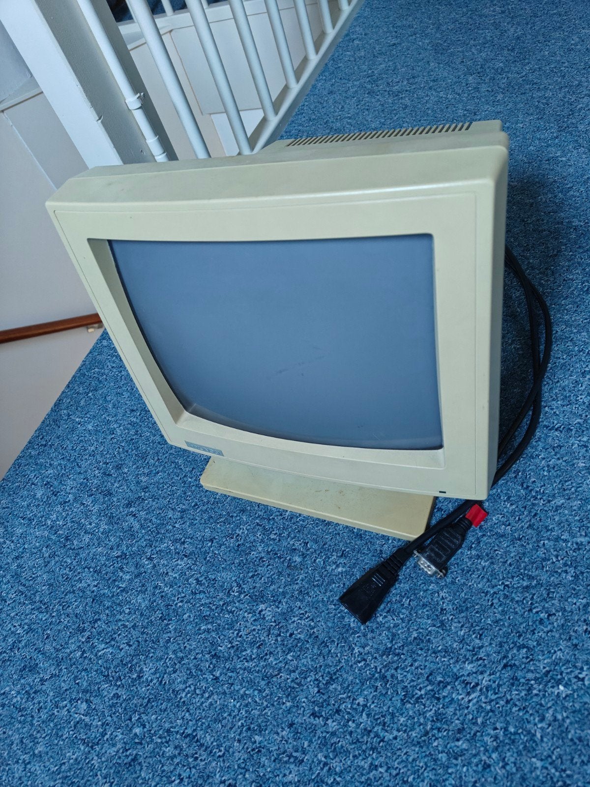 Vintage CRT Monitor 1989 - Retro Computer Scherm, Computers en Software, Ophalen, Hyundai