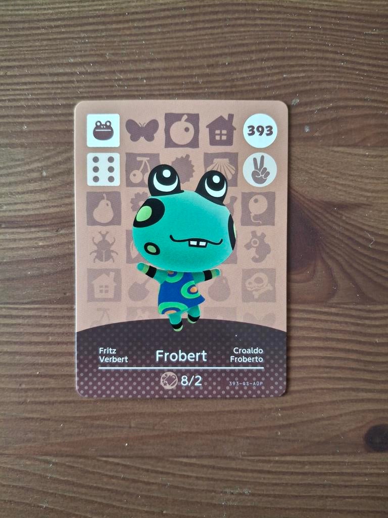 Animal Crossing Amiibo #393 Frobert, Spelcomputers en Games, Games | Nintendo Switch, Zo goed als nieuw, Simulatie, 1 speler, Vanaf 3 jaar