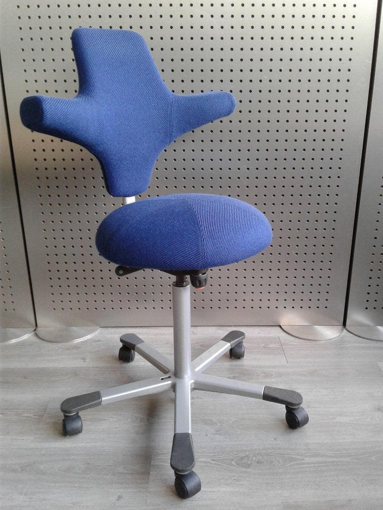 1x HAG Capisco 8116 (Hoog) (Blauw), Prachtig!, Huis en Inrichting, Bureaustoelen, Ophalen, HÅG, Zo goed als nieuw, Bureaustoel