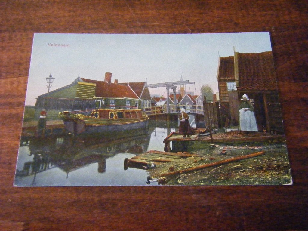 L38 - Volendam - Klederdracht - Schip - Brug - 1908 - Mooi, Ophalen of Verzenden, Voor 1920, Noord-Holland